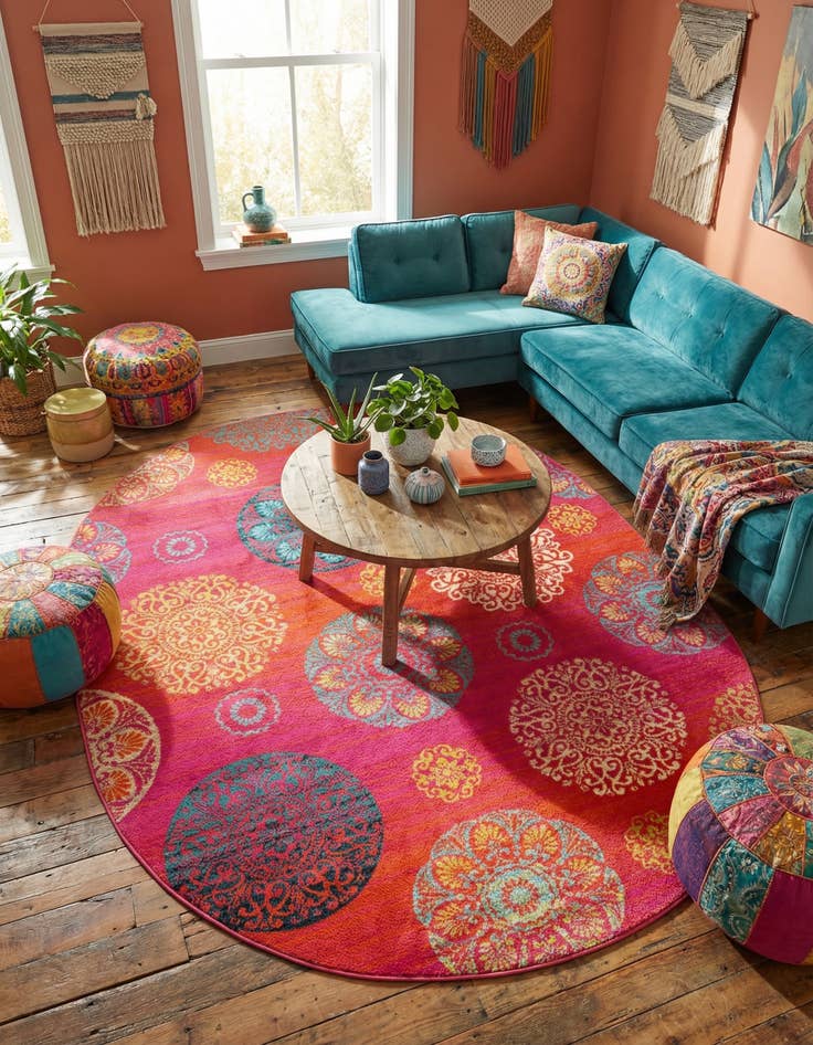 Detail image of 7' 10 x 10' Azalea Oval Rug