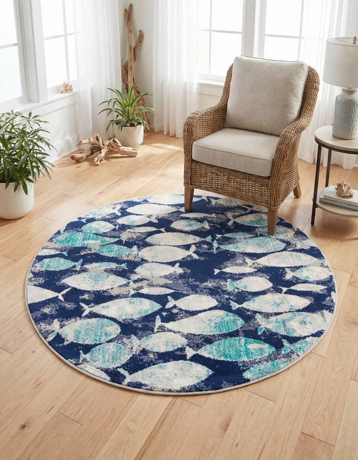Detail image of 4' x 4' Ariel Round Rug
