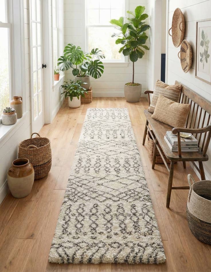 Detail image of 3' 3 x 16' 5 Moroccan Shag Runner Rug