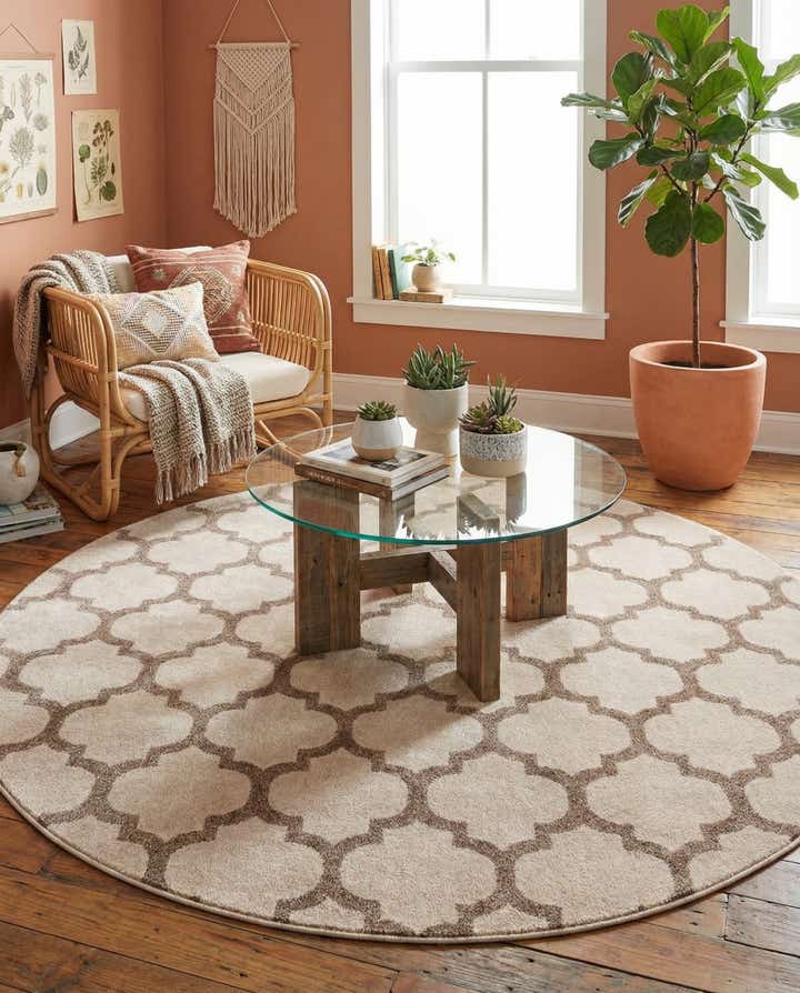 7' 10 x 7' 10 Trellis Round Rug