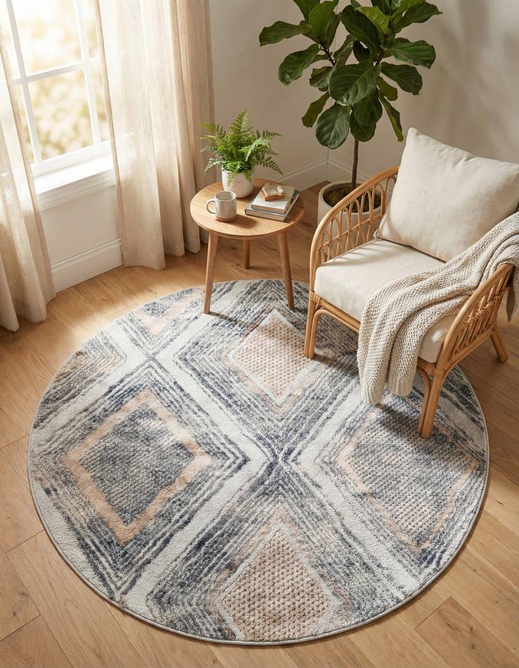 Detail image of 4' x 4' Caspian Round Rug