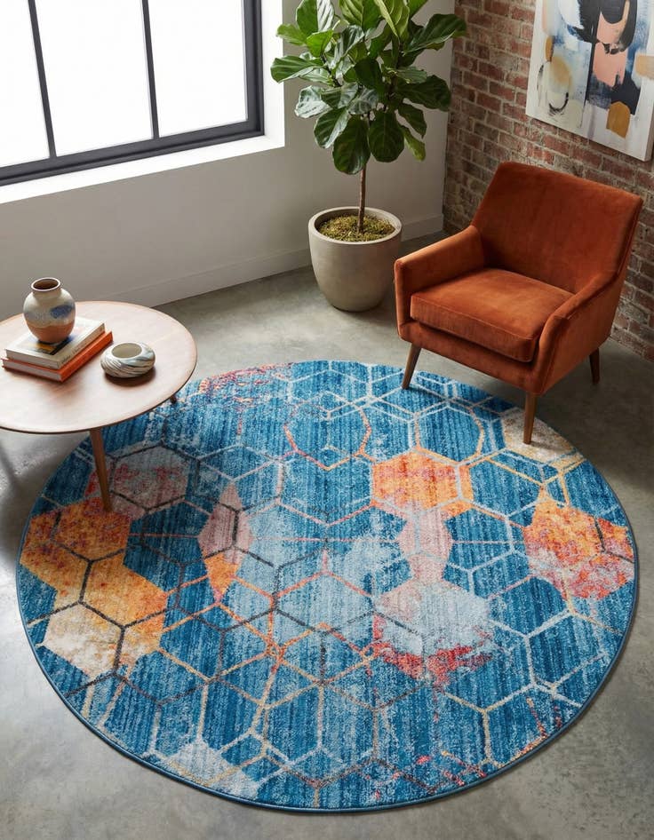 Detail image of 6' x 6' Andromeda Round Rug