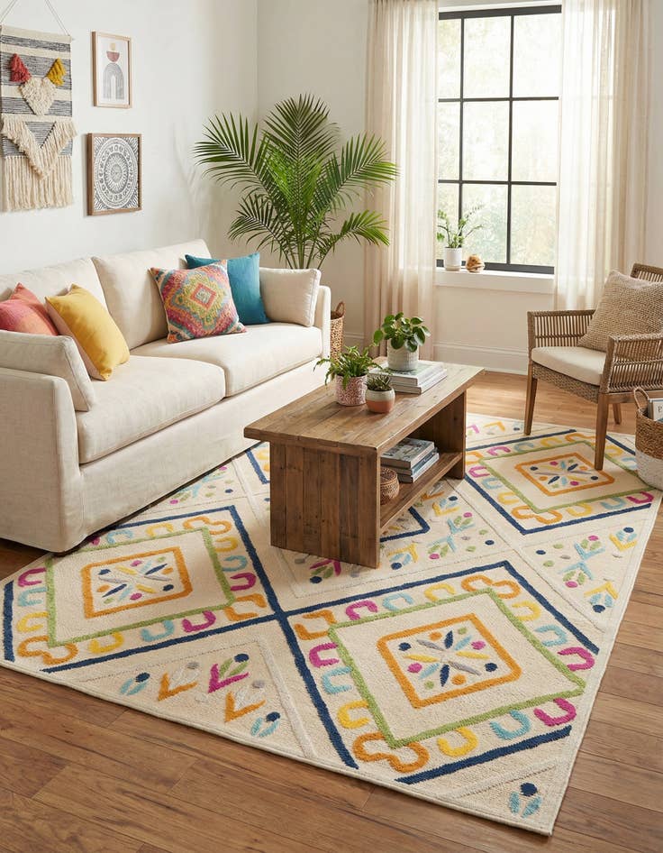 Detail image of 7' 3 x 9' 10 Washable Indoor / Outdoor Rug