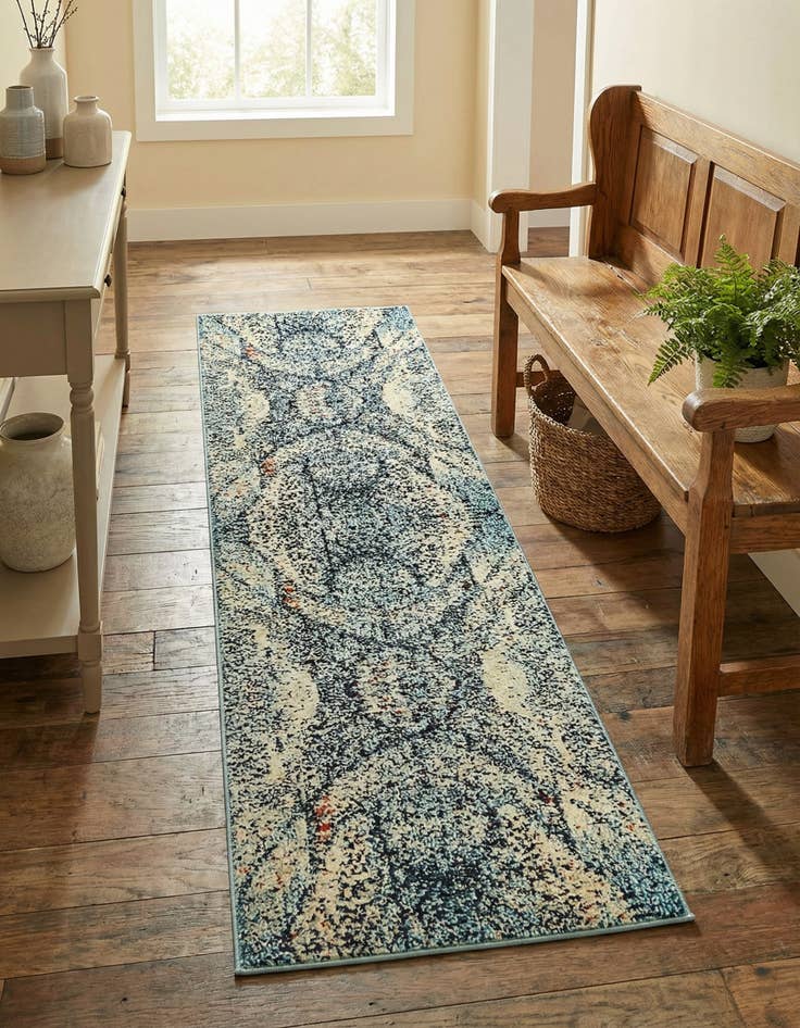 Detail image of 2' x 6' 9 Washable Carnevale Runner Rug