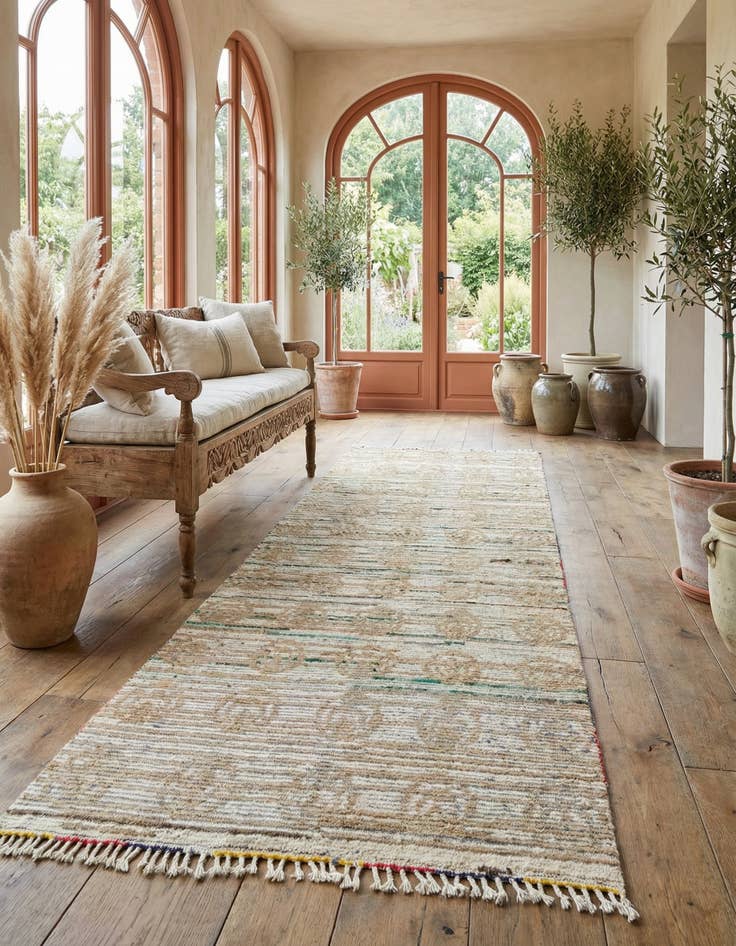 Detail image of 5' x 10' 1 Hand Knotted Moroccan Wool Runner Rug