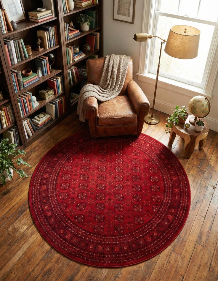 Detail image of 7' 10 x 7' 10 Bokhara Round Rug