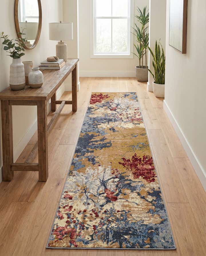 2' 7 x 10' Easy-Clean Modern Indoor / Outdoor Runner Rug