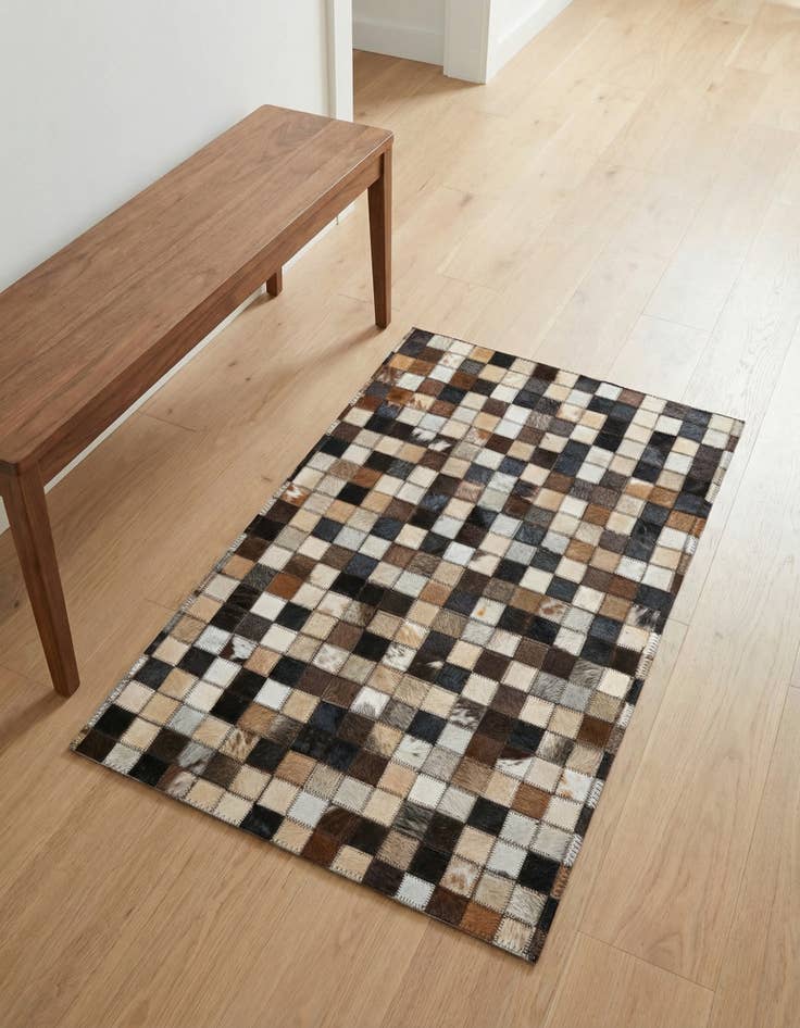 Detail image of 2' x 3' Cowhide Leather Rug