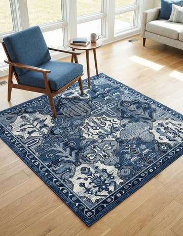 Blue Miranda Square Rug