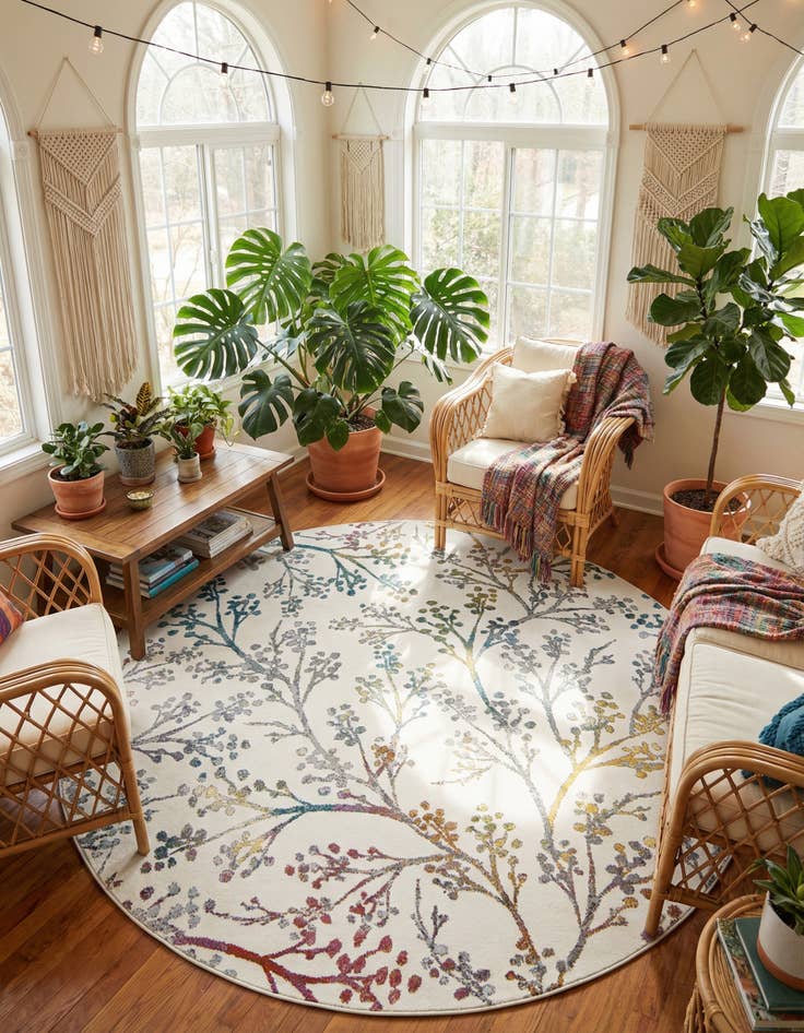 Detail image of 7' 10 x 7' 10 Blossom Round Rug