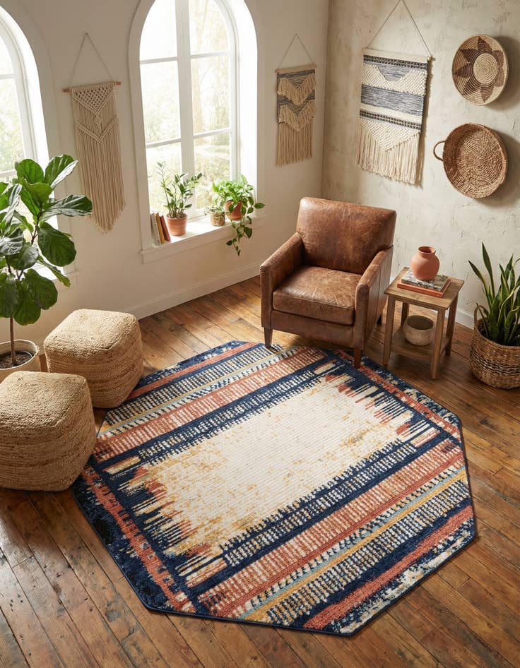 Detail image of 7' 10 x 7' 10 Tagine Octagon Rug