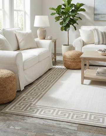 5' 3 x 8' Easy-Clean Coastal Indoor / Outdoor Rug