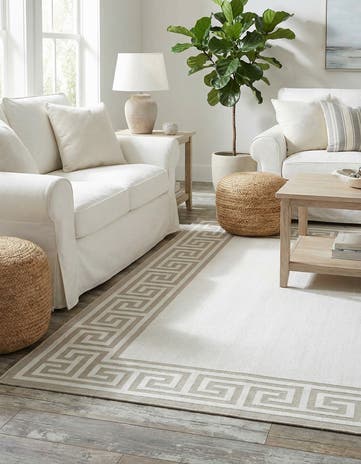 5' 3 x 8' Easy-Clean Coastal Indoor / Outdoor Rug