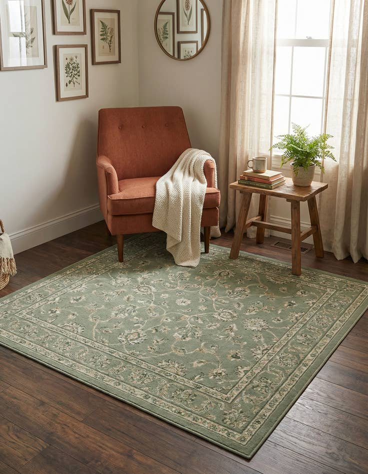 Detail image of 5' 3 x 5' 3 Classic Agra Square Rug