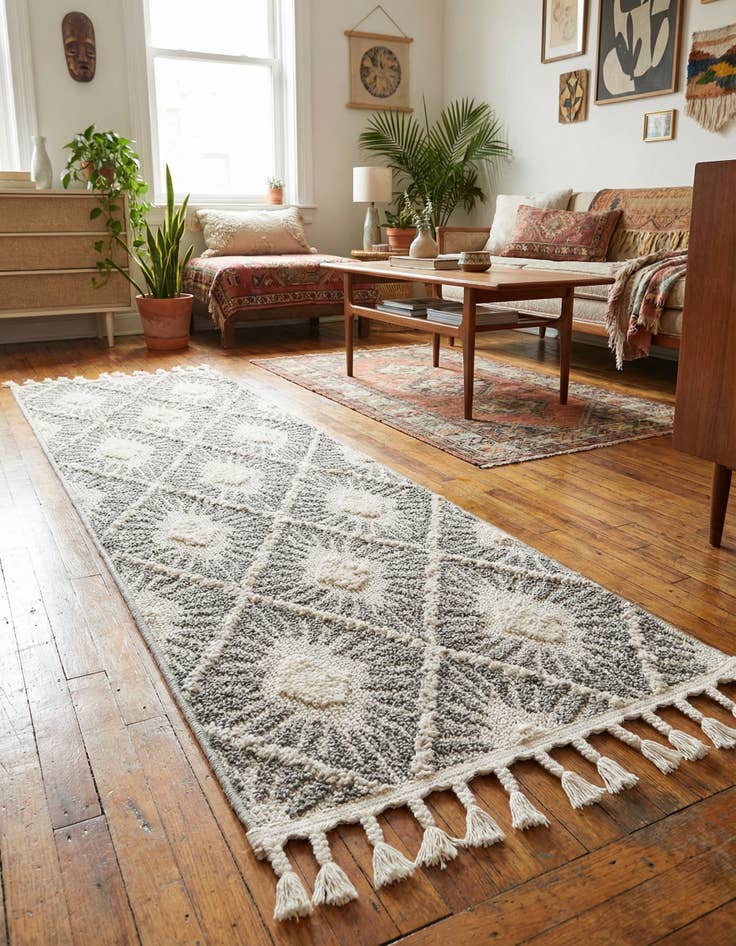 Detail image of 2' x 6' Boho Runner Rug