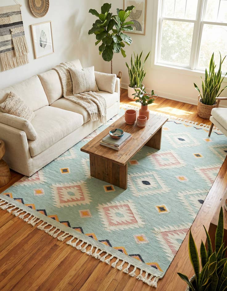 Detail image of 8' x 10' Hand Woven Arizona Wool Rug