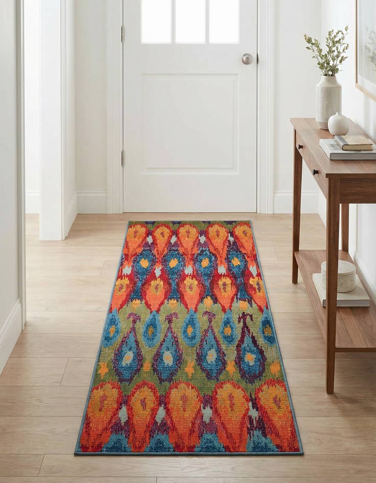 Detail image of 2' 7 x 5' 3  Washable Modern Indoor / Outdoor Runner Rug