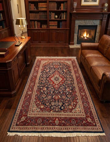 4' 1 x 7' 5 Sarouk Wool Rug