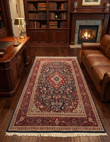 4' 1 x 7' 5 Sarouk Wool Rug