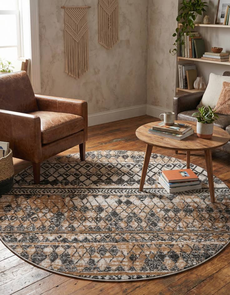 Detail image of 5' 3 x 5' 3 Leipzig Round Rug