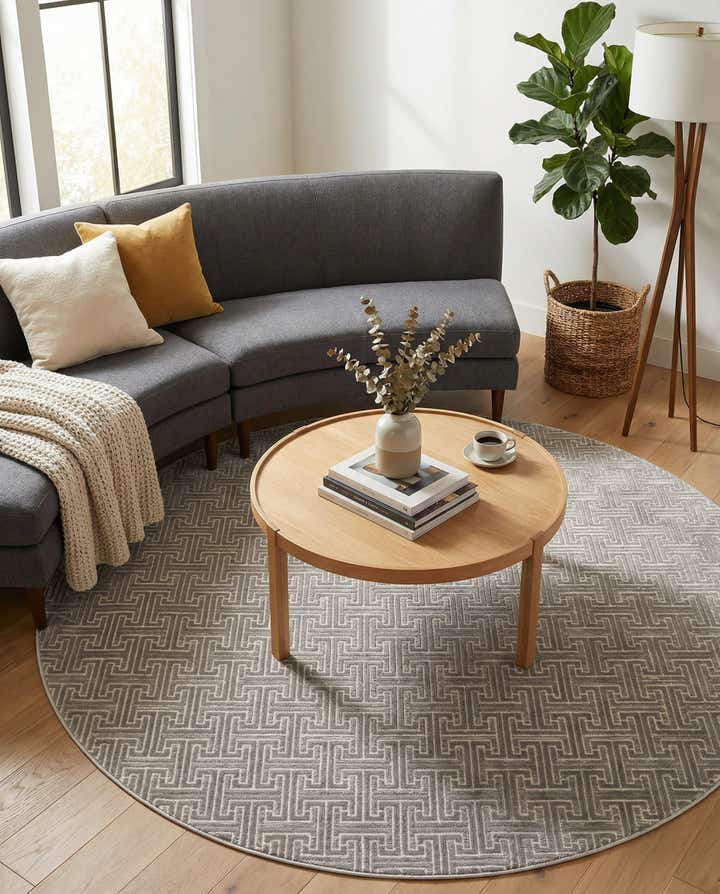 5' 3 x 5' 3 Uptown Park Avenue Round Rug
