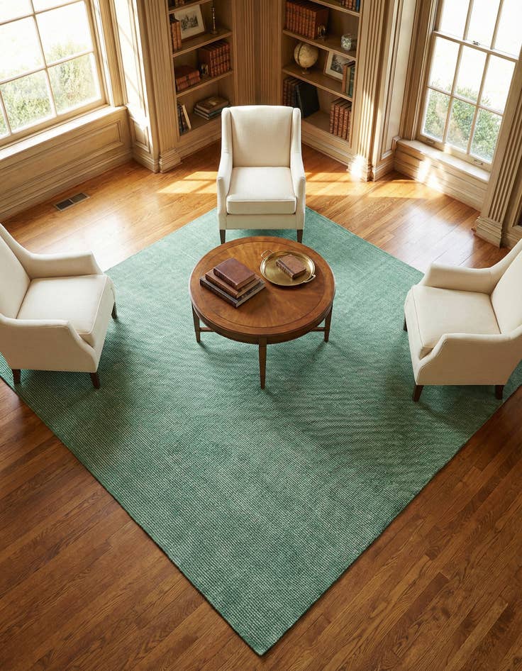 Detail image of 7' 10 x 7' 10  Hand Woven Jill Zarin English Manor Farmhouse Wool Square Rug