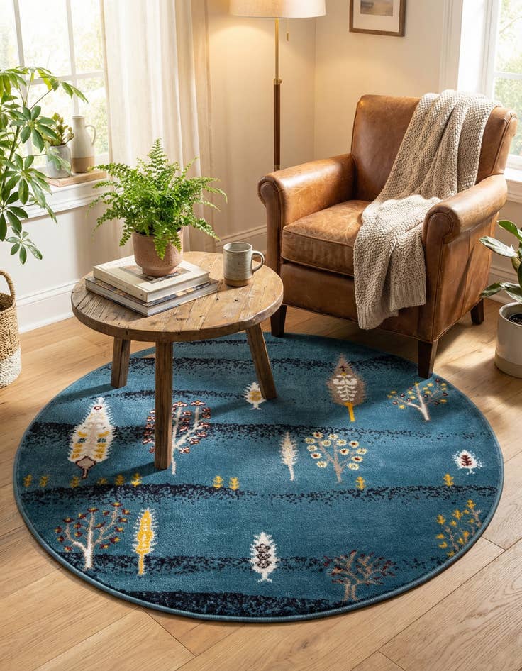 Detail image of 3' x 3' Laguna Round Rug