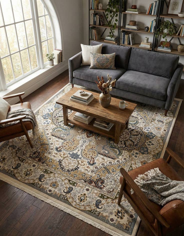 Detail image of 10' x 13' Nain Design Rug