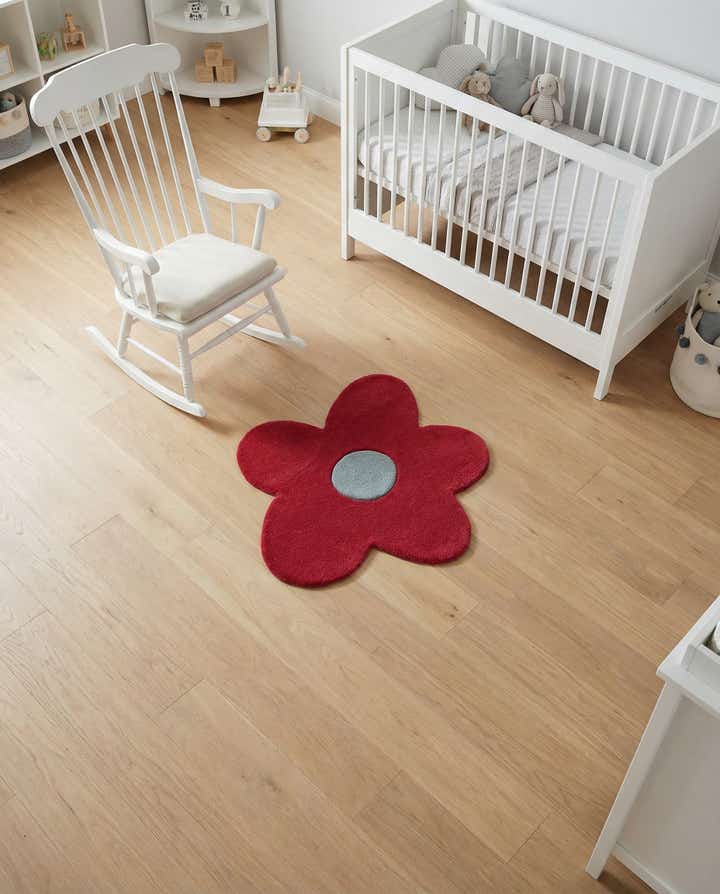 2' 2 x 2' 2 Happy Rugs Funky Flower Wool Round