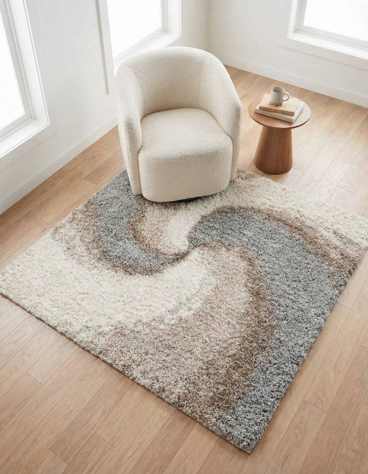 Detail image of 5' x 5' Soft Touch Shag Square Rug