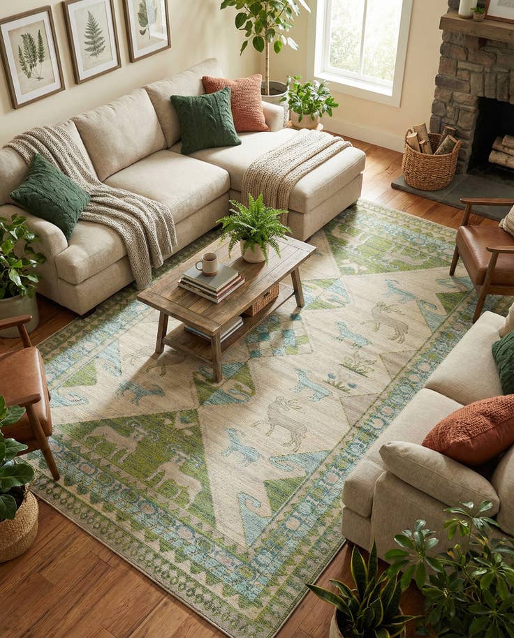 Detail image of 10' x 14' Washable Mesa Rug