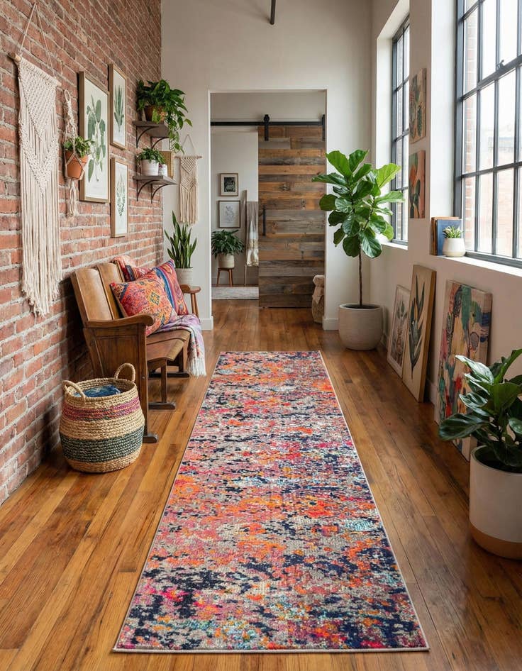 Detail image of 2' x 8' Washable Vivid Runner Rug