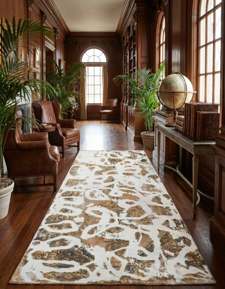 Detail image of 5' 5 x 11' Hand Knotted Ultra Vintage Persian Wool Runner Rug