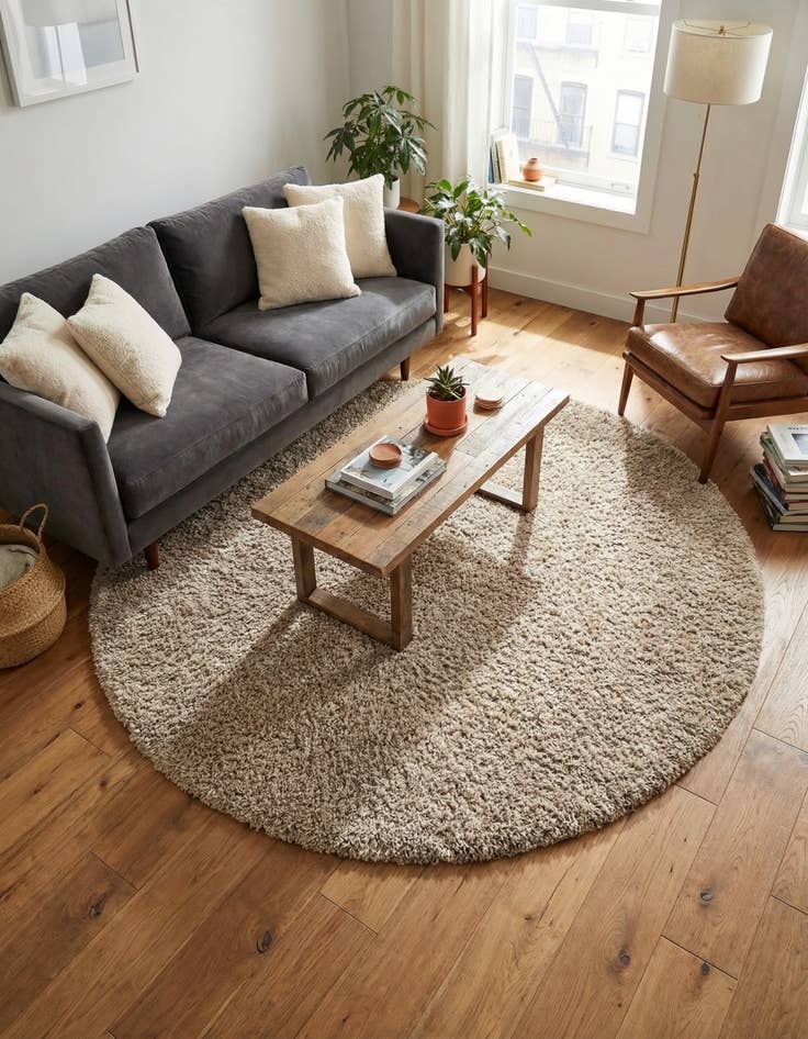 Detail image of 6' x 6' Zermatt Shag Round Rug