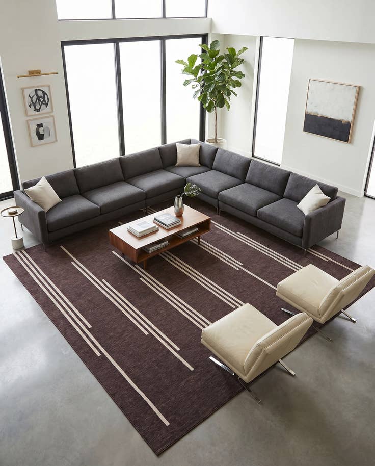 Detail image of 13' x 13' Easy-Clean Modern Indoor / Outdoor Square Rug