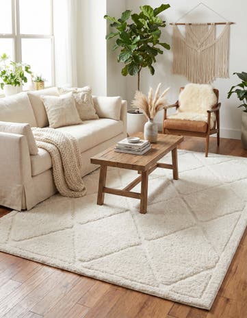 8' x 10' Lattice Shag Rug