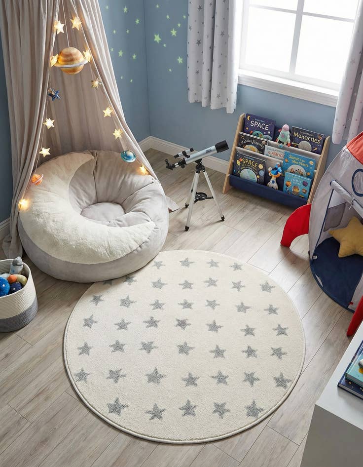 Detail image of 3' 3 x 3' 3 Whimsy Kids Round Rug