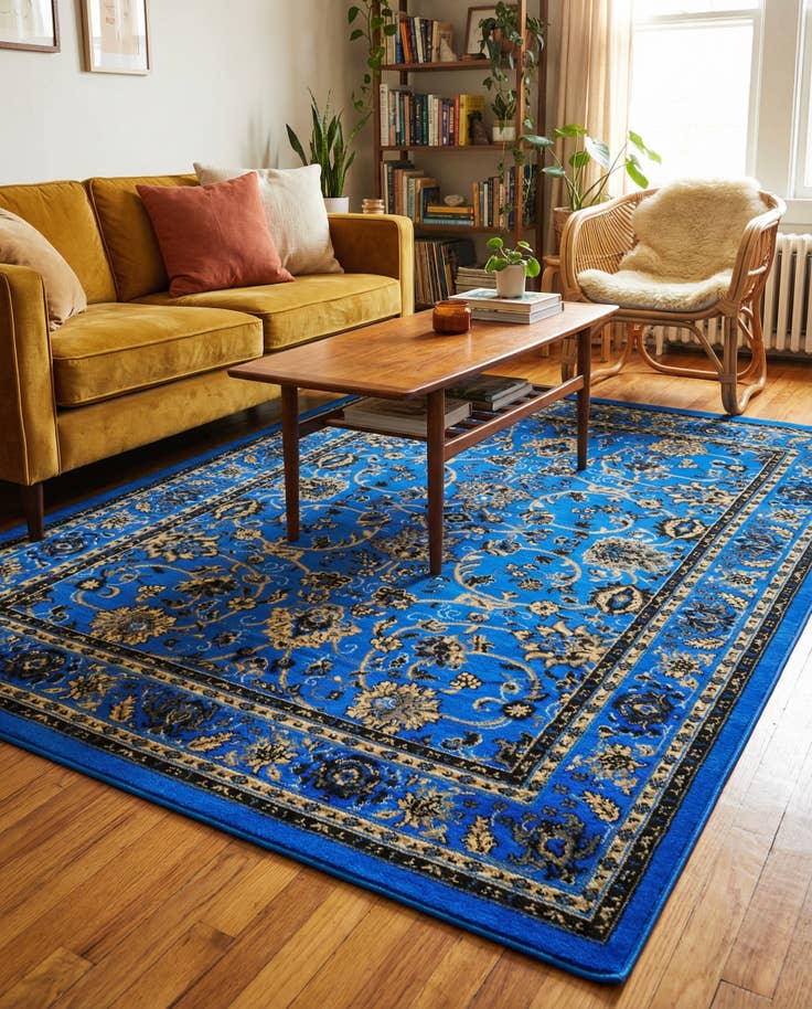 Detail image of 5' 3 x 7' Kashan Design Rug