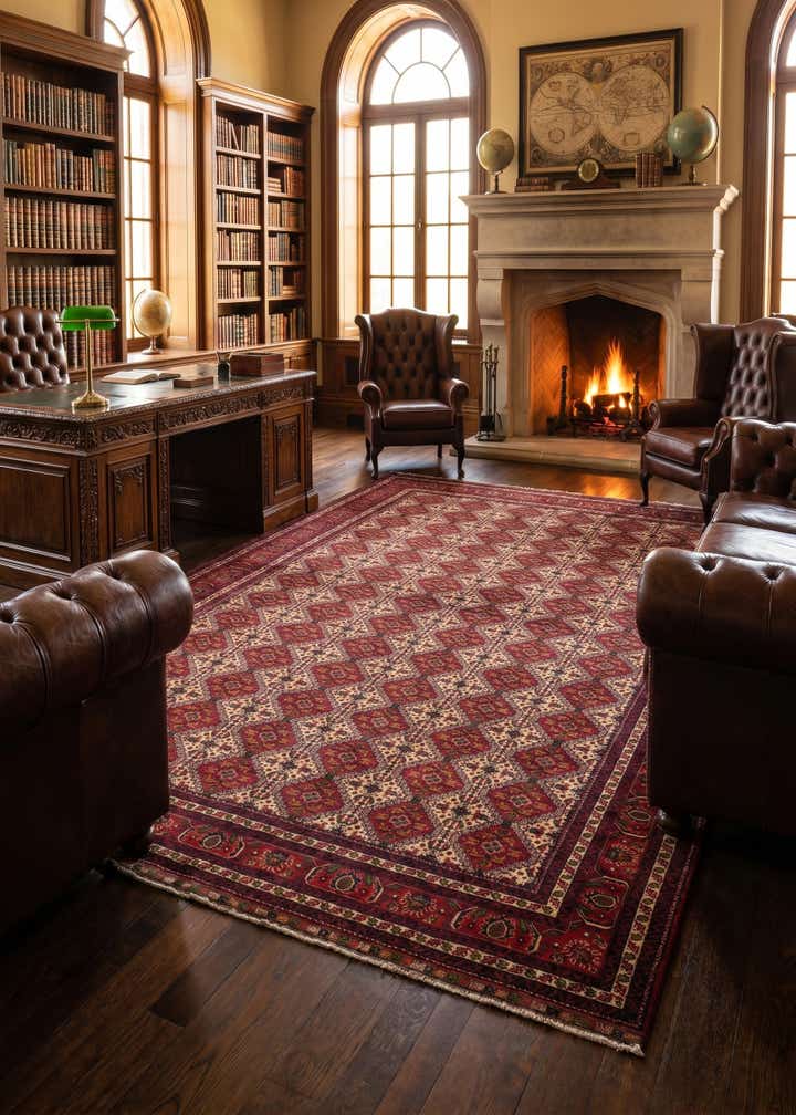 9' 10 x 16' 1 Hand Knotted Afghan Ersari Wool Rug
