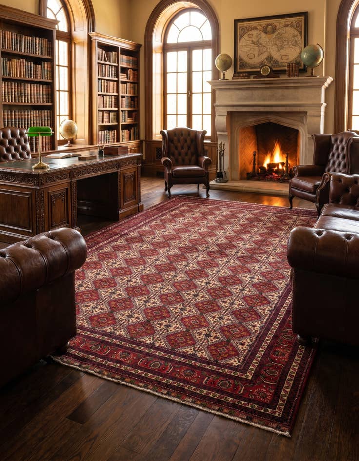 Detail image of 9' 10 x 16' 1 Hand Knotted Afghan Ersari Wool Rug
