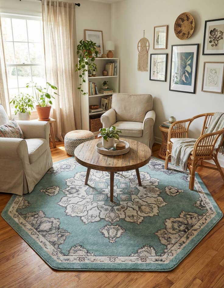 Detail image of 7' 10 x 7' 10 Parker Octagon Rug