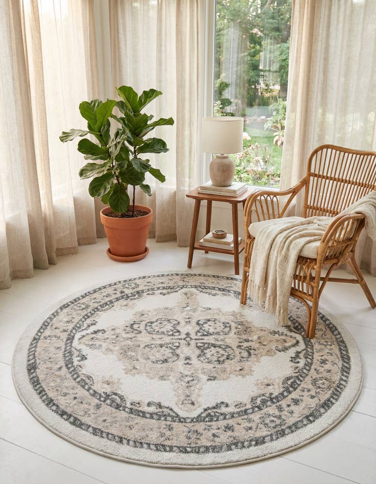 Detail image of 5' x 5' Parker Round Rug