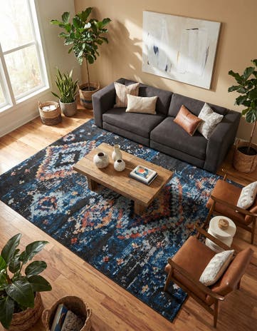Navy Blue Morocco Rug