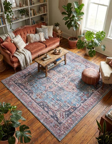 7' 10 x 7' 10 Washable Maahru Square Rug