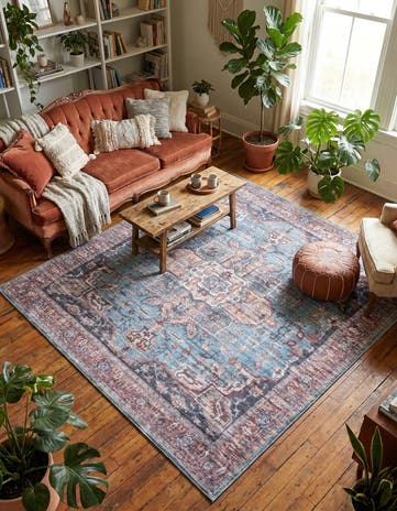 7' 10 x 7' 10 Washable Maahru Square Rug