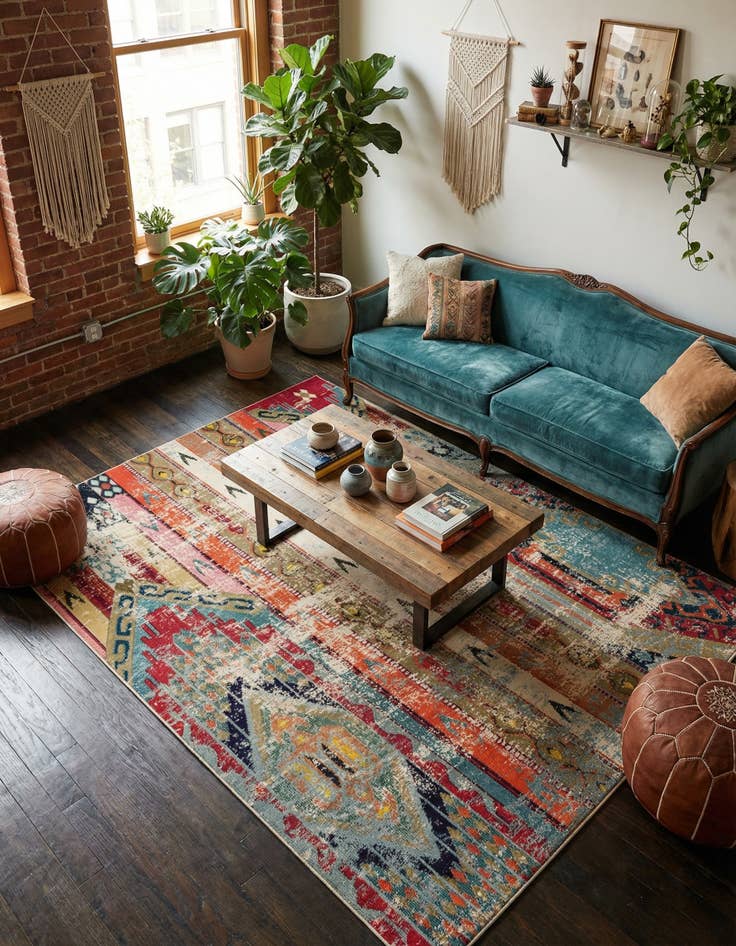 Detail image of 9' x 12' 2 Washable Mesa Rug