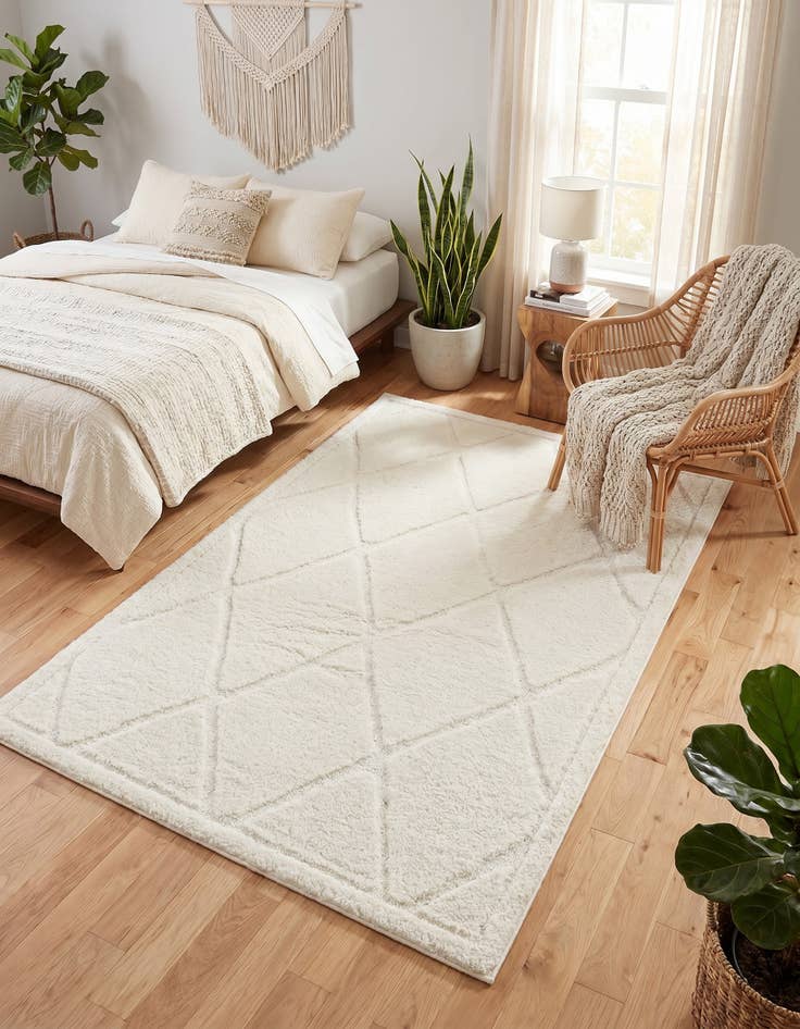 Detail image of 5' x 8' Trellis Shag Rug