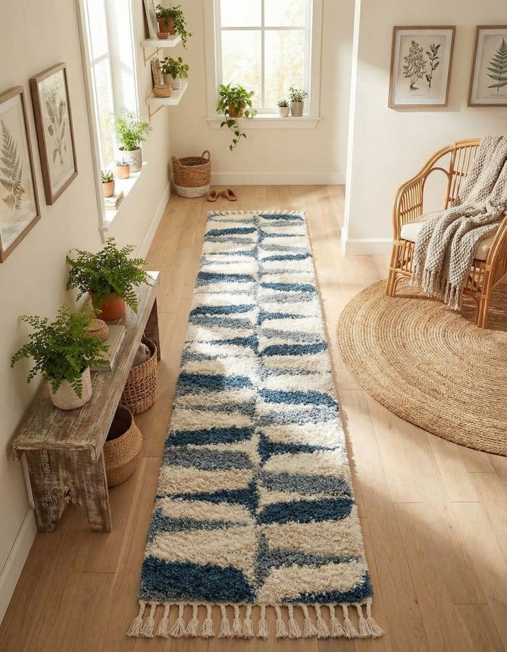 Detail image of 2' 7 x 12' Lagom Shag Runner Rug