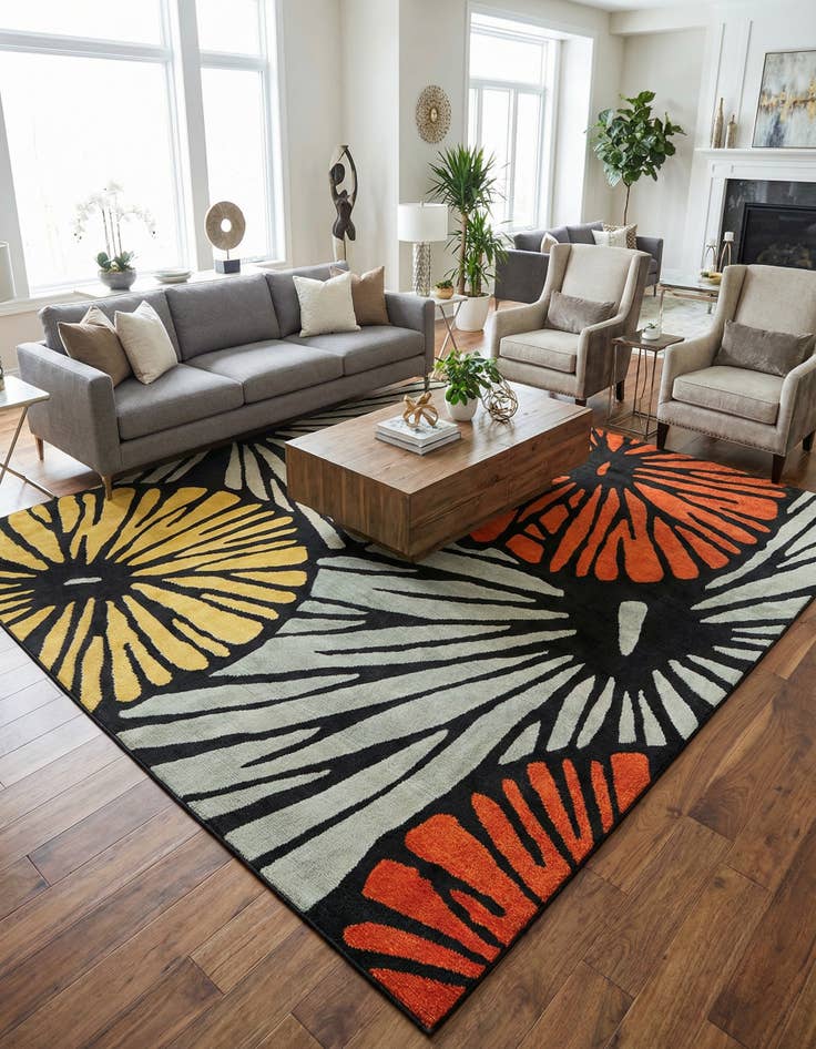 Detail image of 10' x 10' Washable Casablanca Indoor / Outdoor Square Rug