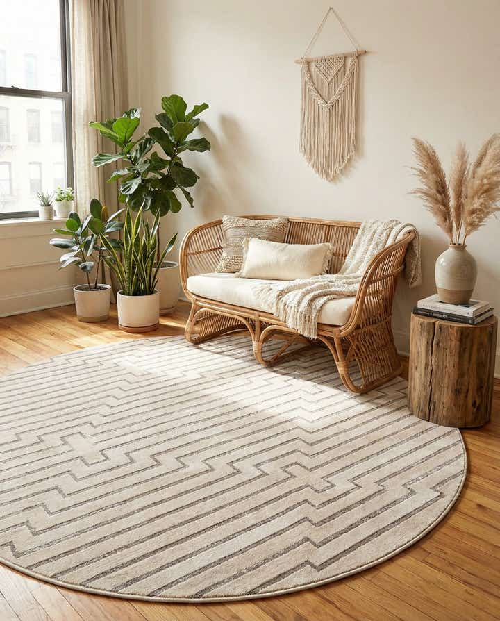 7' 10 x 7' 10 Vogue Geo Round Rug
